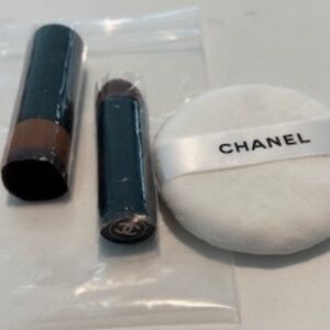 💋 Chanel Powder PUFF and 2 Mini Brushes *NEW